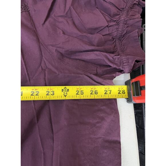 Cottagecore Victorian Inspired Romantic Boho Prairie Top 26 Edwardian Burgundy - Picture 14 of 15